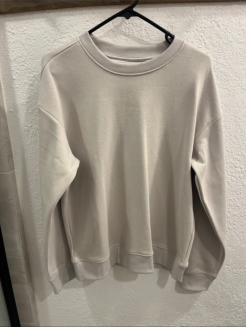 Paper Denim & Cloth Men's Crewneck Sweatshirt in Light Taupe